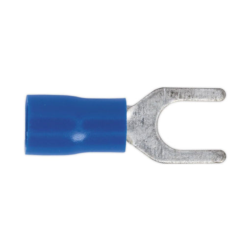 Sealey Easy-Entry Fork Terminal5.3mm (2BA) Blue Pack of 100 BT14 Sealey - Town Tools 