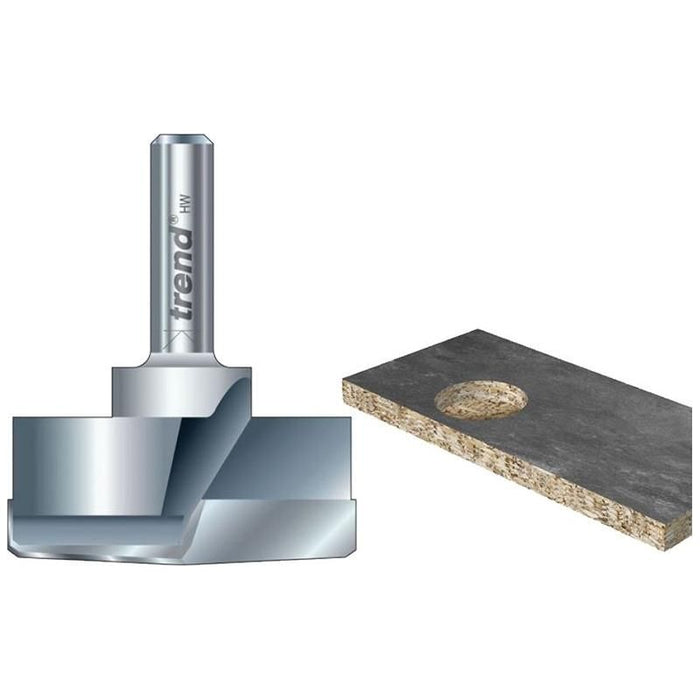 Trend T421/35 x 1/4 TCT Hinge Sinking Bit 35mm Diameter Trend - Town Tools