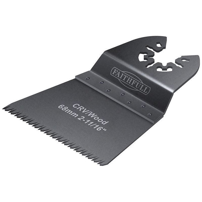 Faithfull Multi-Function Tool CrV Flush Fast Cut Wood Ground Side Set 68mm (Pack 5) Faithfull - Town Tools