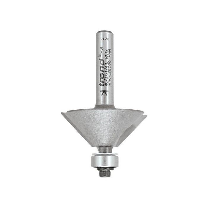 Trend 46/37 x 1/4 TCT Bearing Guided Chamfer 45° 31.8 x 12mm Trend - Town Tools