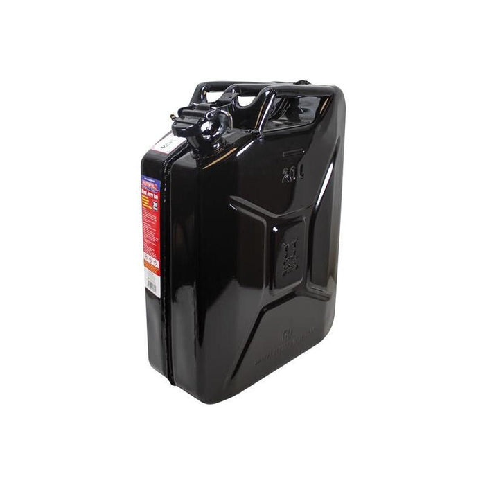 Faithfull Black Steel Jerry Can 20 litre Faithfull - Town Tools
