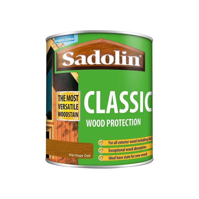 Sadolin Classic Wood Protection Heritage Oak 1 litre Sadolin - Town Tools