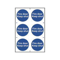 Scan Fire Door Keep Shut - 6 PVC Signs 100 x 100mm