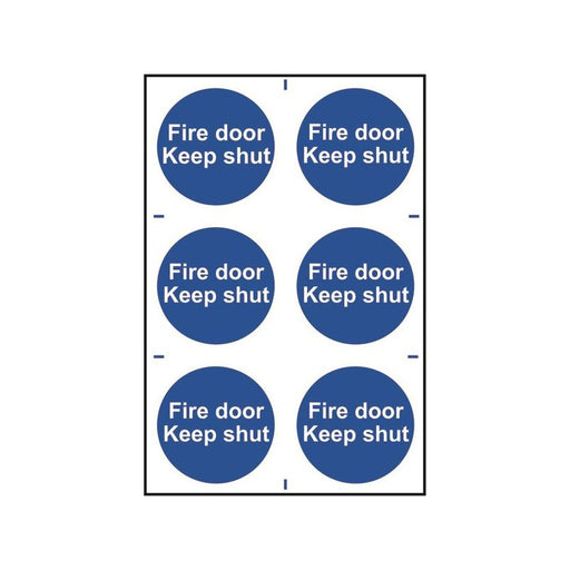 Scan Fire Door Keep Shut - 6 PVC Signs 100 x 100mm Scan - Town Tools