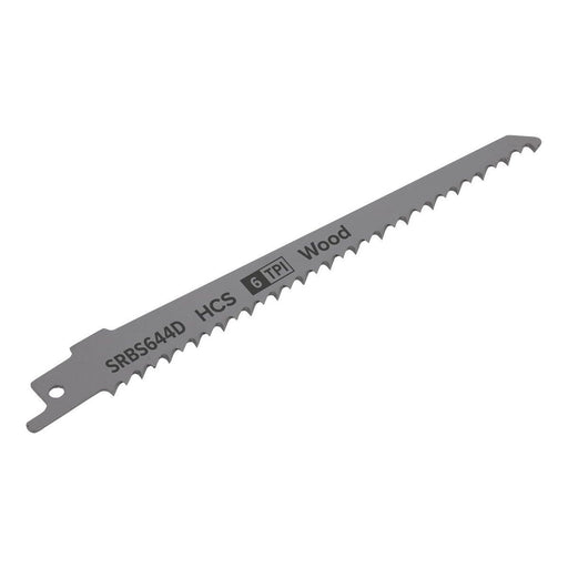 Sealey Reciprocating Saw Blade Clean Wood 150mm 6tpi Pack of 5 SRBS644D Sealey - Town Tools 