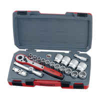 Teng Tools MECCA PRO 1/2" Socket Set 12 pt AF 20 Pieces