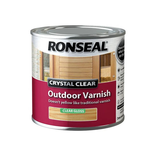 Ronseal Crystal Clear Outdoor Varnish Matt 250ml Ronseal - Town Tools