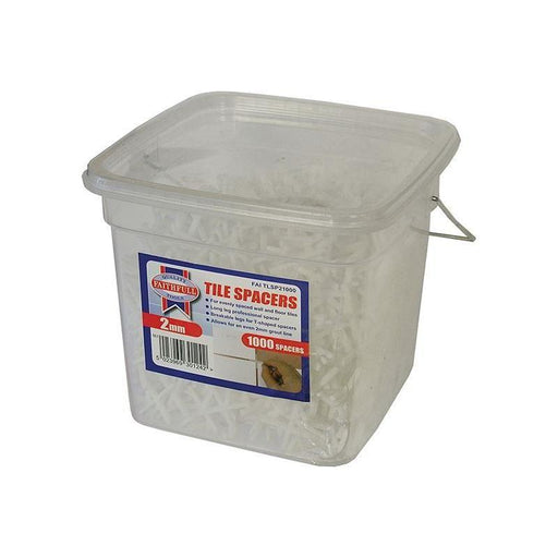 Faithfull Tile Spacer Long Leg 2mm (Tub 1000) Faithfull - Town Tools