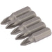 Draper PZ Type Insert Bit, No.1 x 25mm, 1/4" Hex (Pack of 5) 64014 Draper - Town Tools 