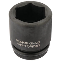 Draper HI-TORQ 6 Point Impact Socket, 3/4" Sq. Dr., 34mm 93267