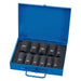 Draper Expert HI-TORQ 6 Point Metric Deep Impact Socket Set, 1/2" Sq. Dr. (11 Pi Draper - Town Tools 