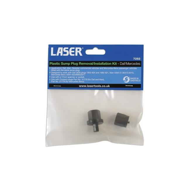 Laser Plastic Sump Plug Removal/Installation Kit - for DAF, MAN 7282