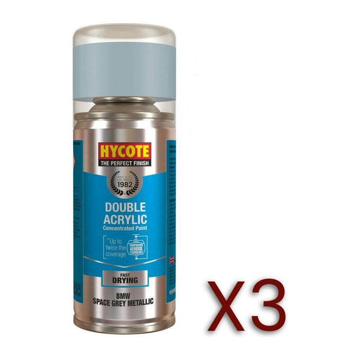 3x Hycote Aerosol Paint for BMW Space Grey (Metallic) 150ml Hycote - Town Tools 