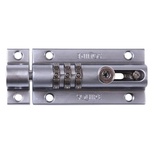 Squire CombiBolt 3 Re-Codable Locking Bolt Chrome 92mm Squire - Town Tools