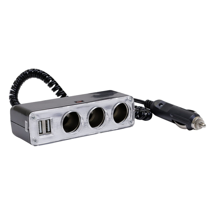 Streetwize Triple Socket Adaptor & Twin USB - 12V Streetwize - Town Tools 