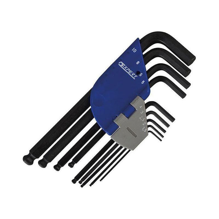 Expert Metric Ball End Hexagon Key Long Arm Set, 9 Piece Expert - Town Tools