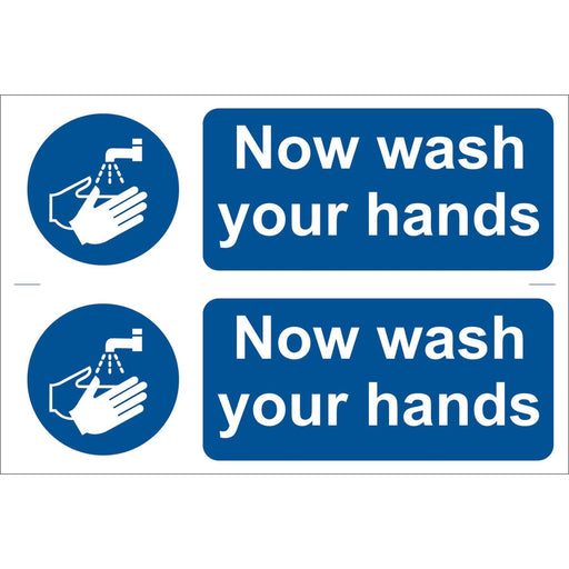 Draper Wash Your Hands' Mandatory Sign (Pack of 2) 72162 Draper - Town Tools 