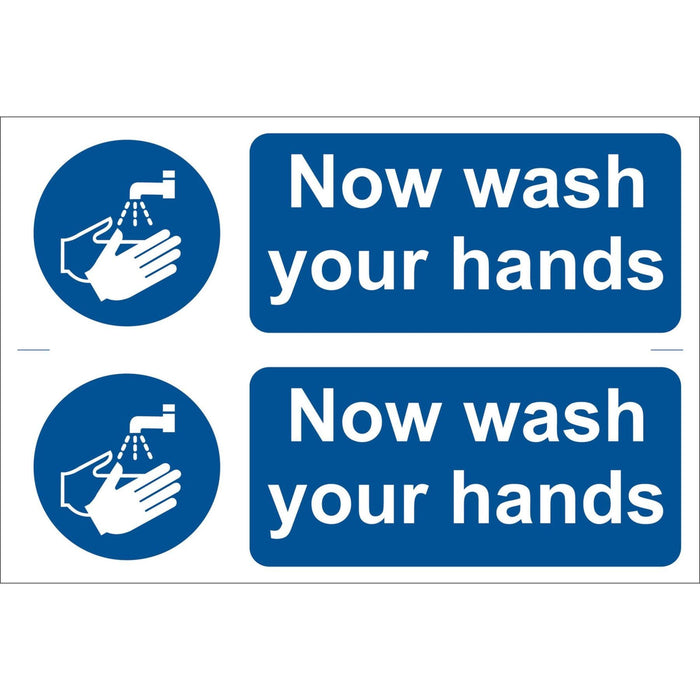 Draper Wash Your Hands' Mandatory Sign (Pack of 2) 72162 Draper - Town Tools 