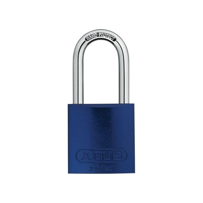 Abus Mechanical 72/40mm Aluminium Padlock 40mm Long Shackle Blue Keyed Alike TT60121 ABUS Mechanical - Town Tools