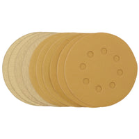 Draper Gold Sanding Discs with Hook & Loop, 125mm, Assorted Grit - 120G, 180G