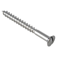 Forgefix Multi-Purpose Screw SL Raised Head Chrome Plated 4.0 x 40mm ForgePack 20
