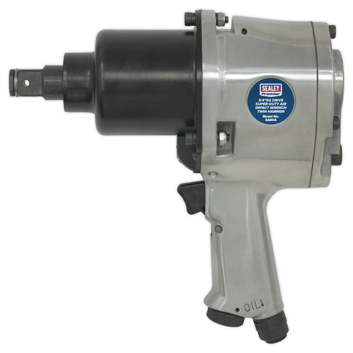 Sealey Air Impact Wrench 3/4"Sq Drive Super-Duty Heavy Twin Hammer SA604 Sealey - Town Tools 