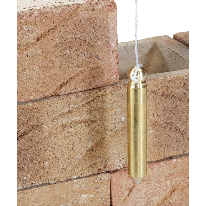 Draper Solid Brass Plumb Bob with Nylon Line, 100g, 5m - 5188A