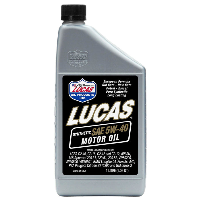 Lucas Oil Fully Synthetic 5W40 Motor Oil 1 Litre 10186