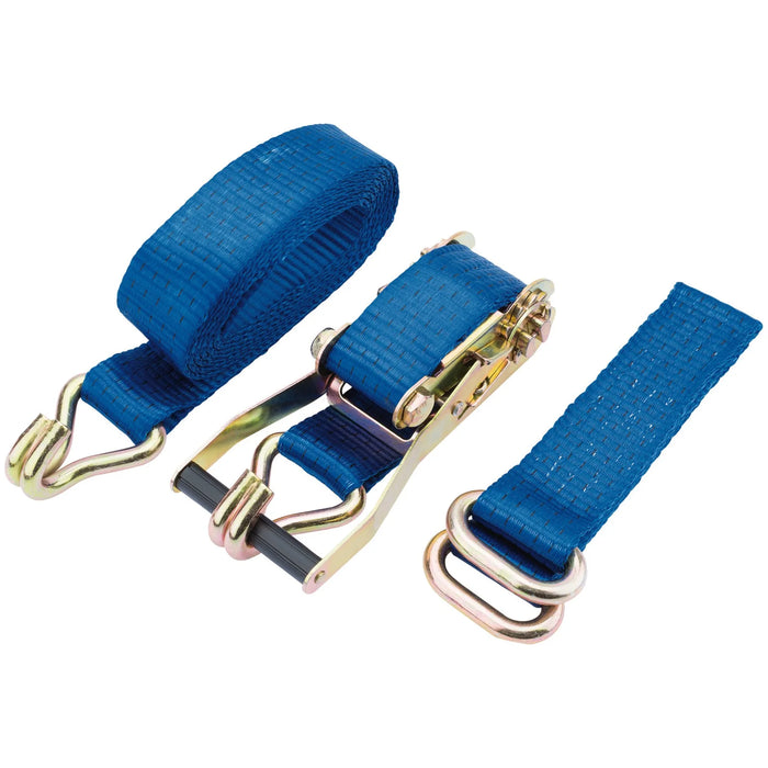 Draper Ratcheting Vehicle Tie Down Straps, 3m x 50mm, 2500kg - CRTDS2500/B