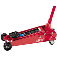 Draper Heavy Duty Garage Trolley Jack, 3 Tonne, Red - TJ3HD/BR