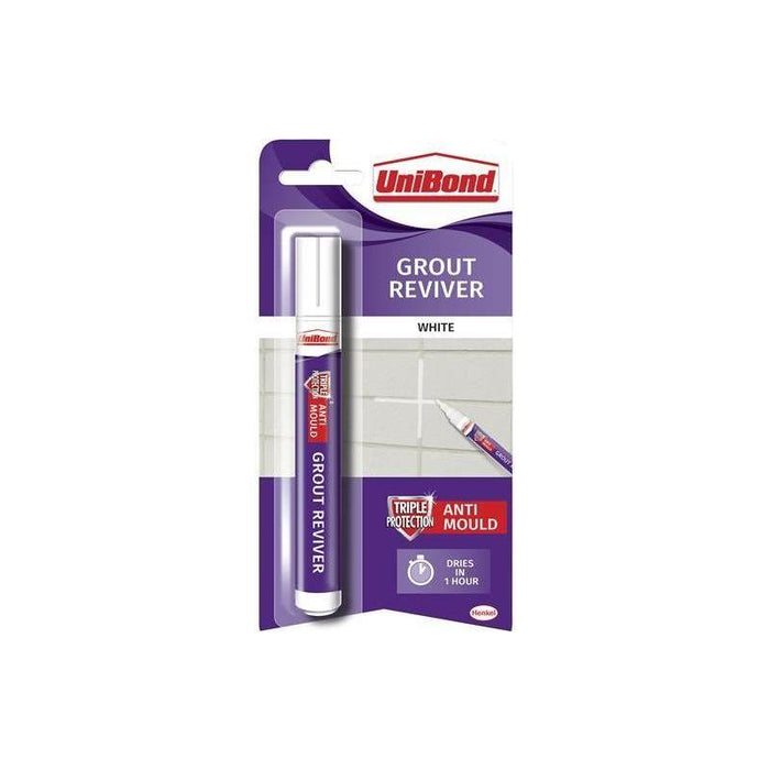 Unibond White Grout Reviver Pen 7ml UniBond - Town Tools