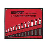 Teng Tools Combination Spanner Set 33-50 mm Tool Roll 7 Pieces