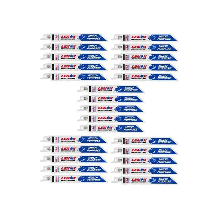Lenox MultiWolf Wave Edge Reciprocating Saw Blade 152 x 19 x 0.9mm 10 TPI (Pack 25) LENOX - Town Tools