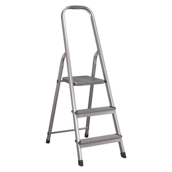 Sealey Aluminium Step Ladder 3-Tread EN 131 ASL3S Sealey - Town Tools 