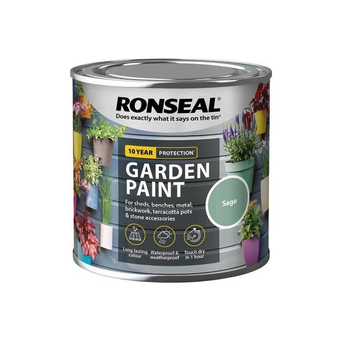 Ronseal Garden Paint Sage 250ml Ronseal - Town Tools