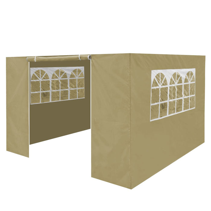 Dellonda Side Walls/Doors/Windows for Gazebo/Marquee Fits 2 x 2m Models - Beige