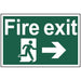 Scan Fire Exit Running Man Arrow Right - PVC Sign 300 x 200mm Scan - Town Tools