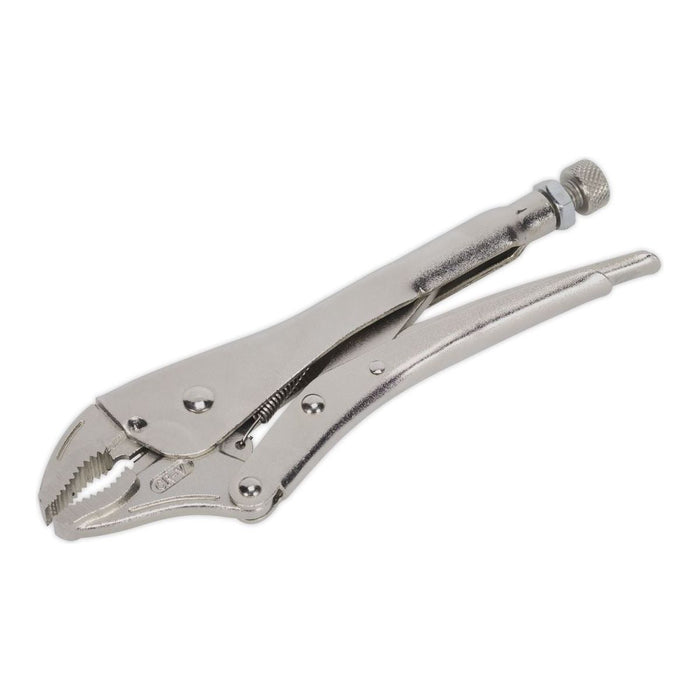 Sealey Locking Pliers Curved Jaws 230mm 0-45mm Capacity AK6821