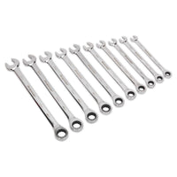 Sealey Combination Ratchet Spanner Set 10pc Extra-Long Metric AK63914