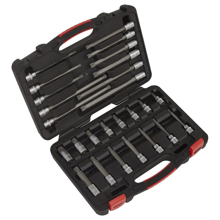 Sealey Spline Socket Bit Set 26pc 3/8"Sq Drive Platinum Series AK89002 Sealey - Town Tools 