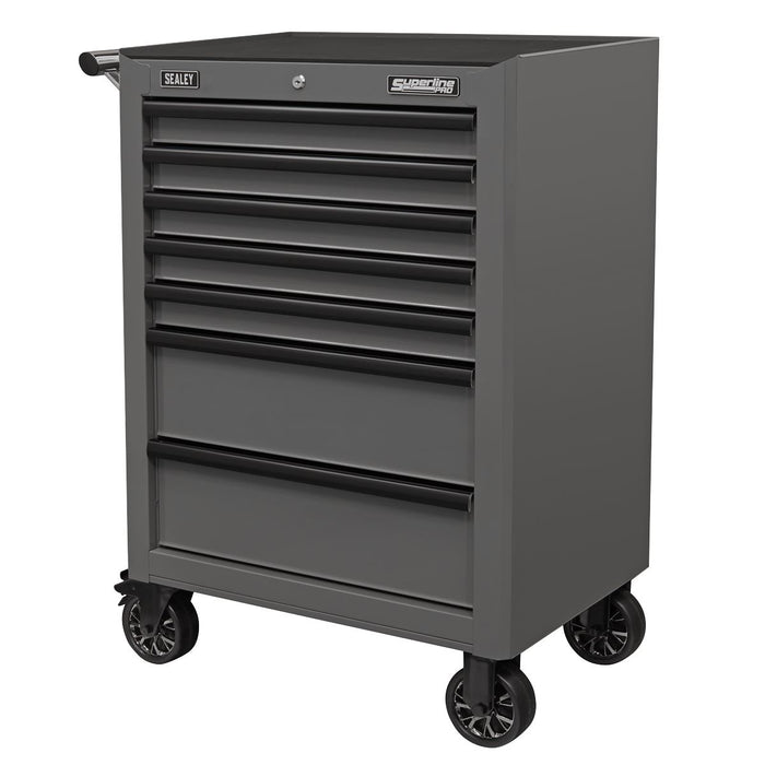 Superline Pro Superline PRO Rollcab 7 Drawer - Grey/Black AP26479TG Superline Pro - Town Tools 