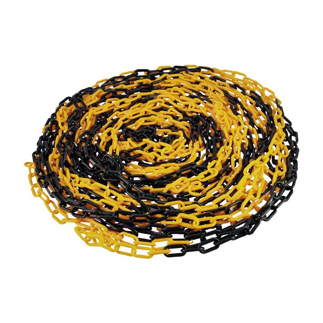 Laser Plastic 6mm Chain 25m (Black/Yellow) 61238 Laser - Town Tools 
