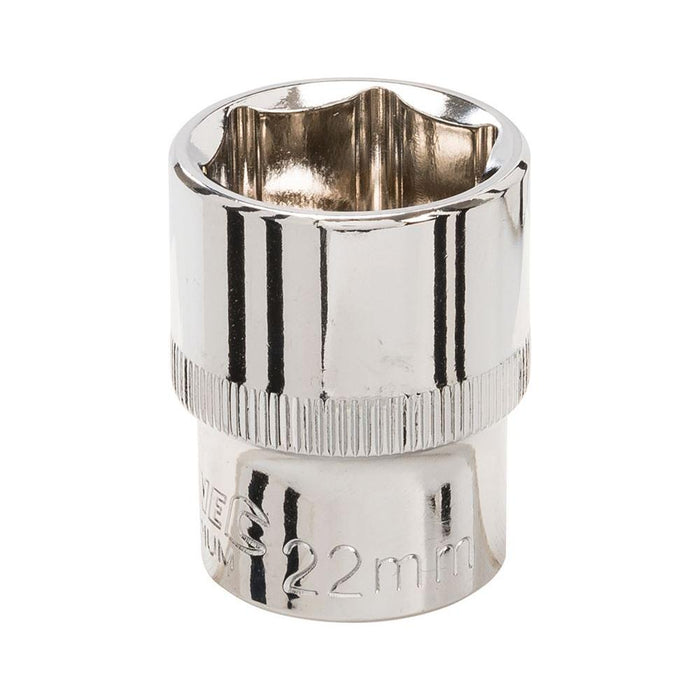 Silverline Socket 1/2" Drive 6pt Metric 22mm Silverline - Town Tools 