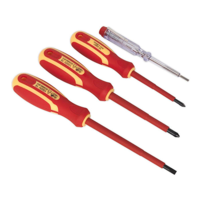 Sealey Electrician's Screwdriver Set 4pc VDE Approved S01155 Siegen by Sealey - Town Tools 