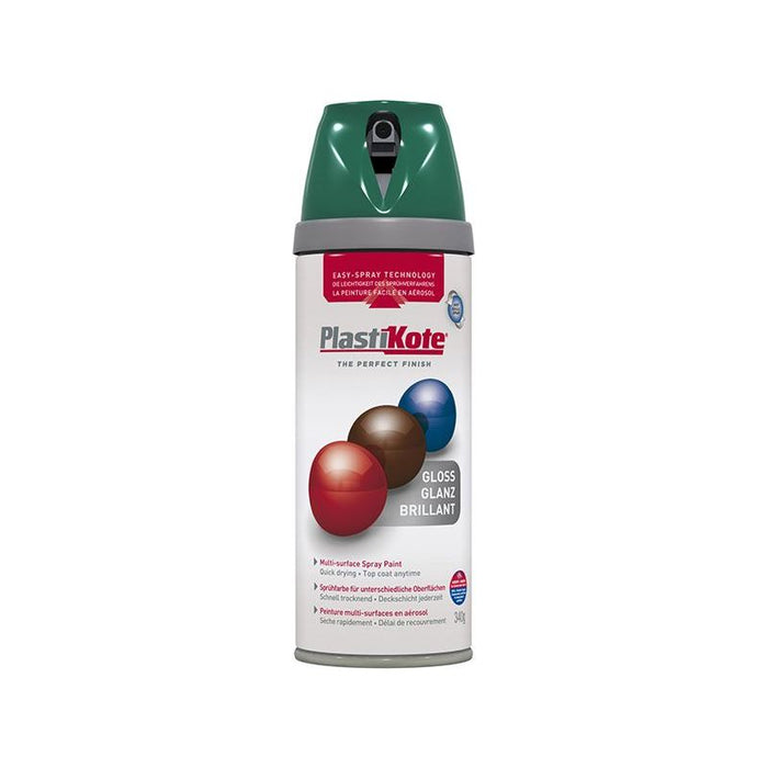 Plastikote Twist & Spray Gloss Lawn Green 400ml PlastiKote - Town Tools