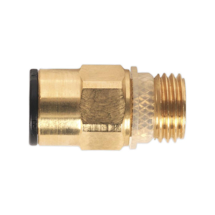 Sealey Brass SuperThread Straight Adaptor 8mm x 1/4"BSP Pack of 2 (John Guest Sp Sealey - Town Tools 