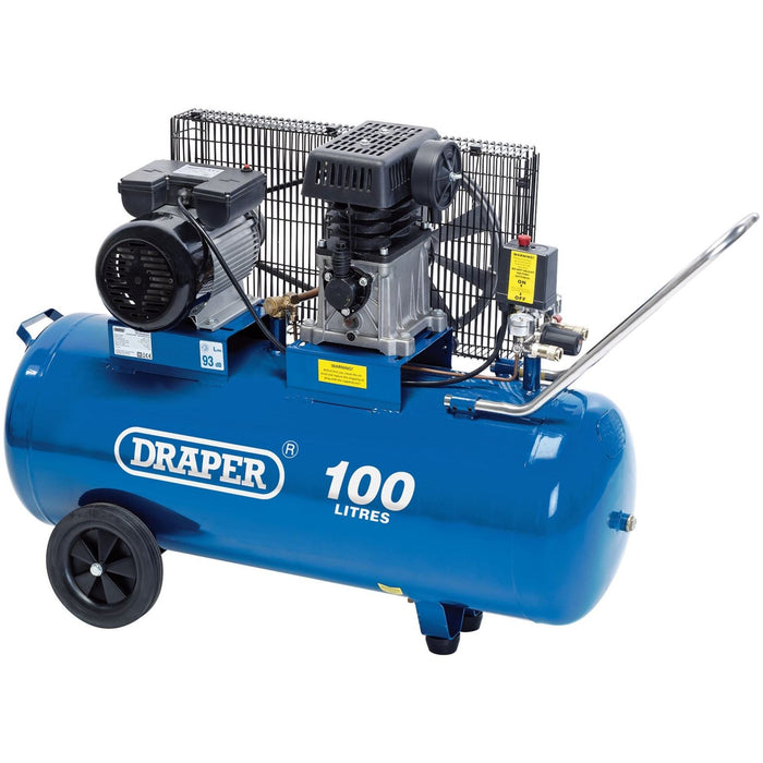 Draper Belt-Driven Air Compressor, 100L, 2.2kW 31254 Draper - Town Tools 