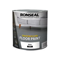 Ronseal Diamond Hard Floor Paint Satin White 2.5 litre