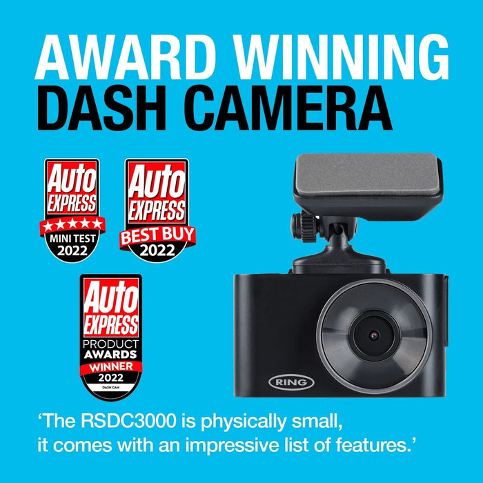 Ring Automotive - RSDC3000 Smart Dash Cam with GPS WiFi Full HD 1296p 30fps 2" S