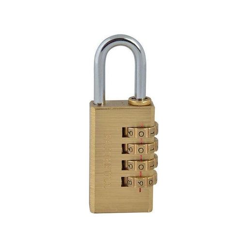 Faithfull Brass Combination Padlock 28mm Faithfull - Town Tools